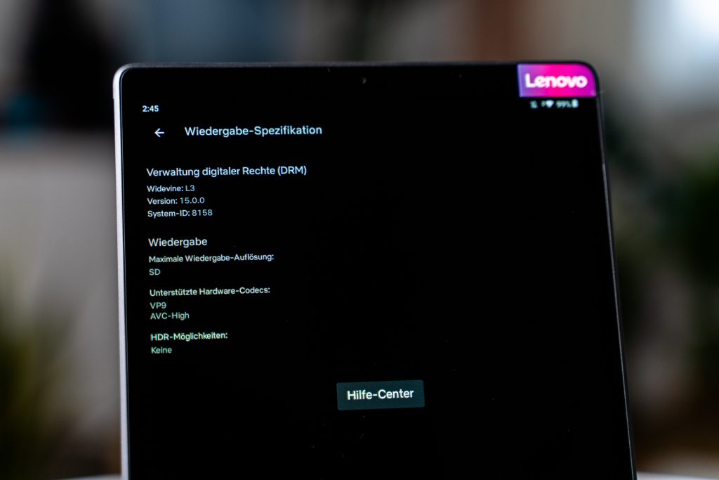 Lenovo Tab M10 HD 2nd Gen Netflix