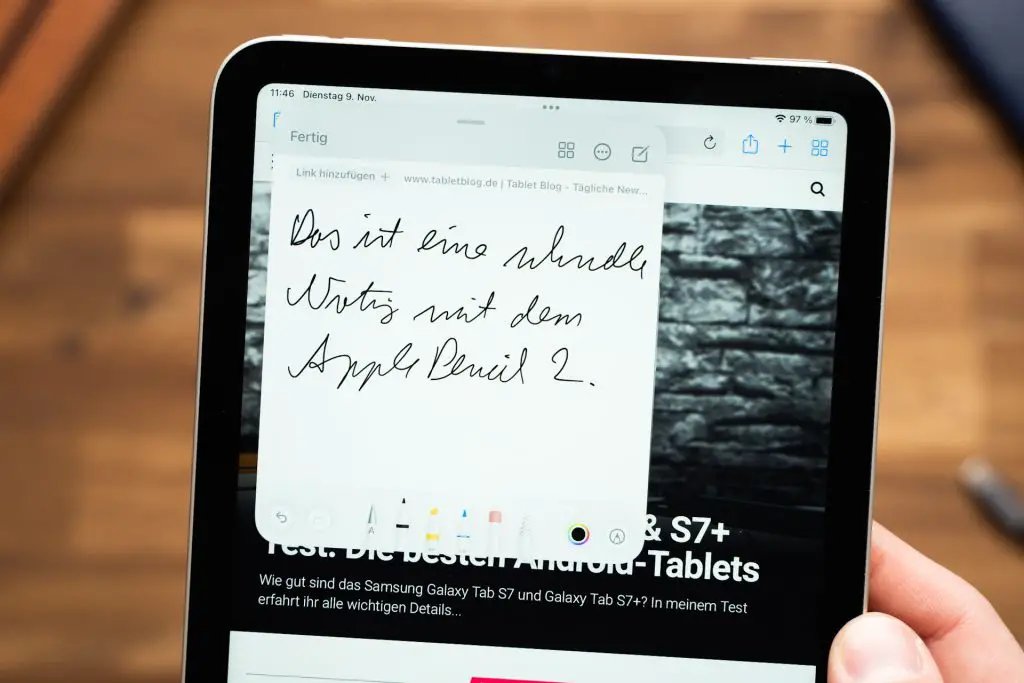Apple iPad Mini 6 Quick Notes