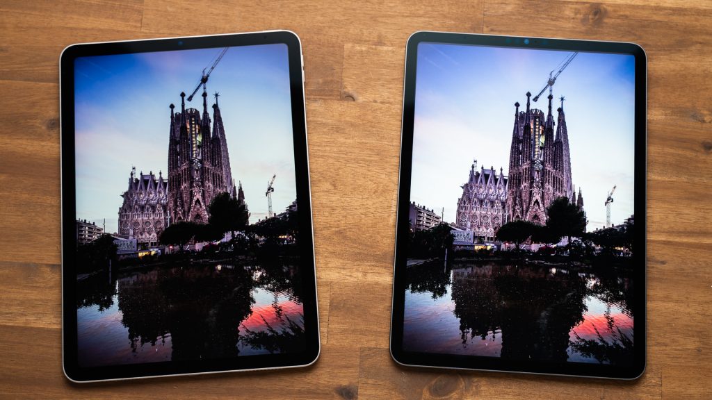 Apple iPad Air 5 and iPad Pro display comparison