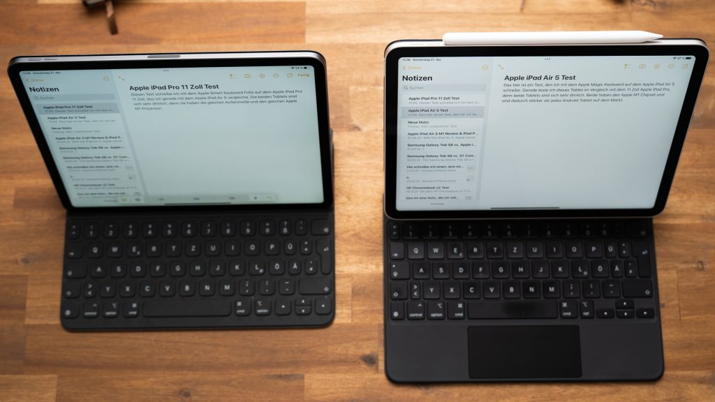 Apple iPad Air 5 and iPad Pro keyboards