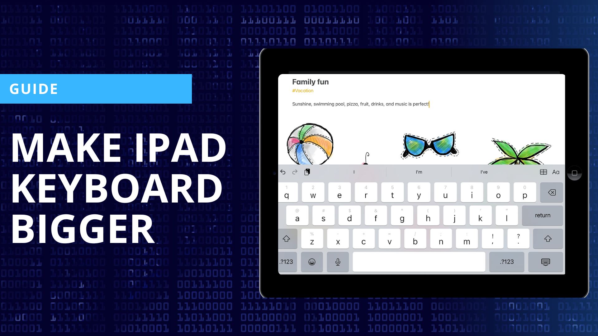 How to expand the keyboard on an iPad
