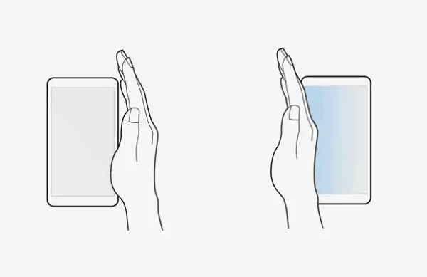Captura de pantalla con deslizamiento de la palma de la mano en Galaxy Tab