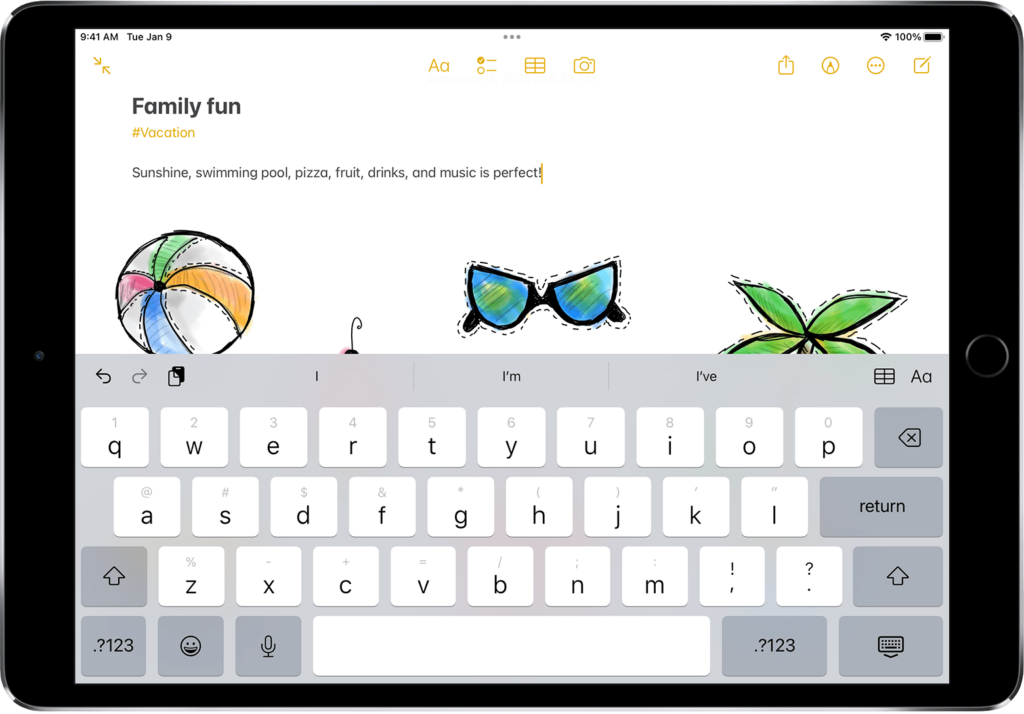 how to expand keyboard on iPad