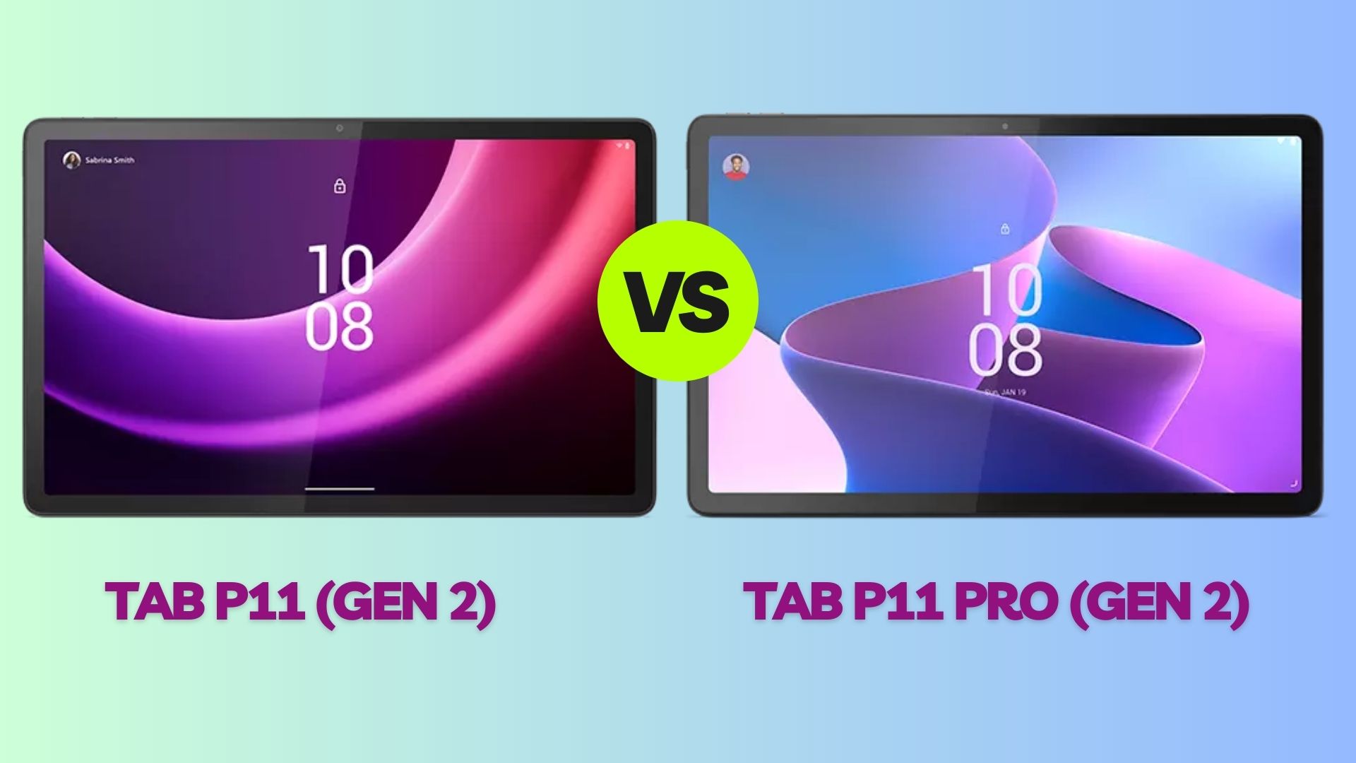 Lenovo Tab P11 Gen 2 vs Tab P11 Pro Gen 2