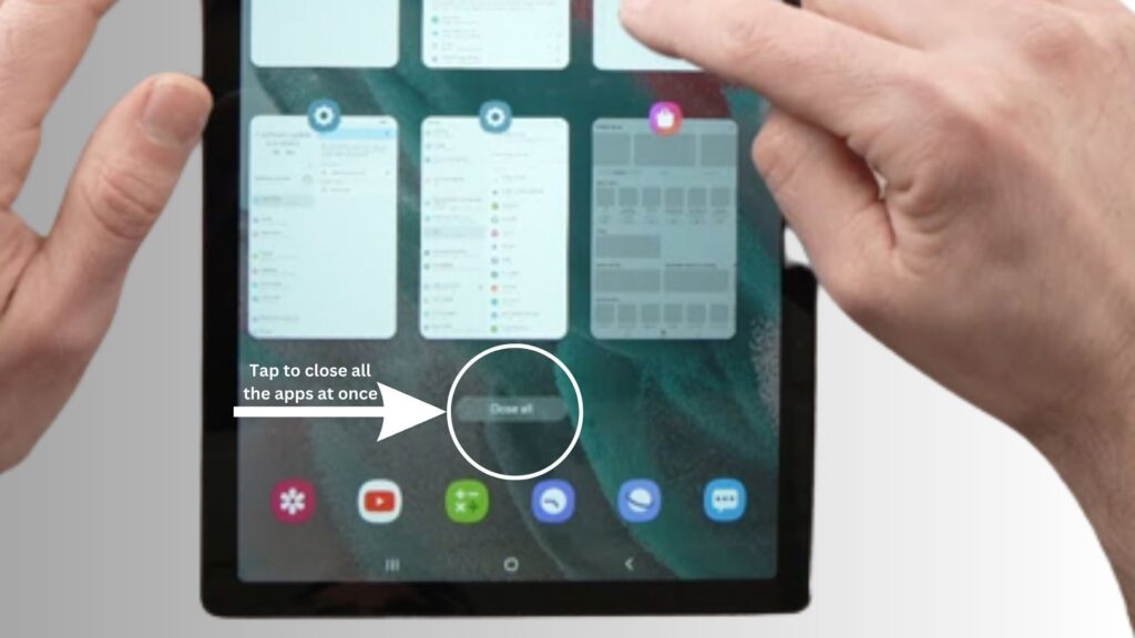 close all the apps on Android tablet - 1
