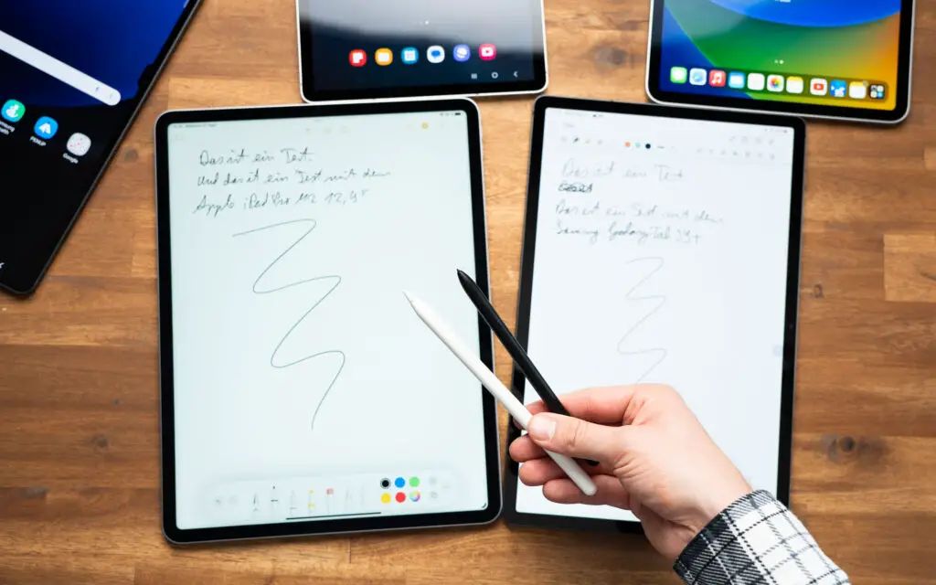 iPad Pro vs. Galaxy Tab S9 stylus