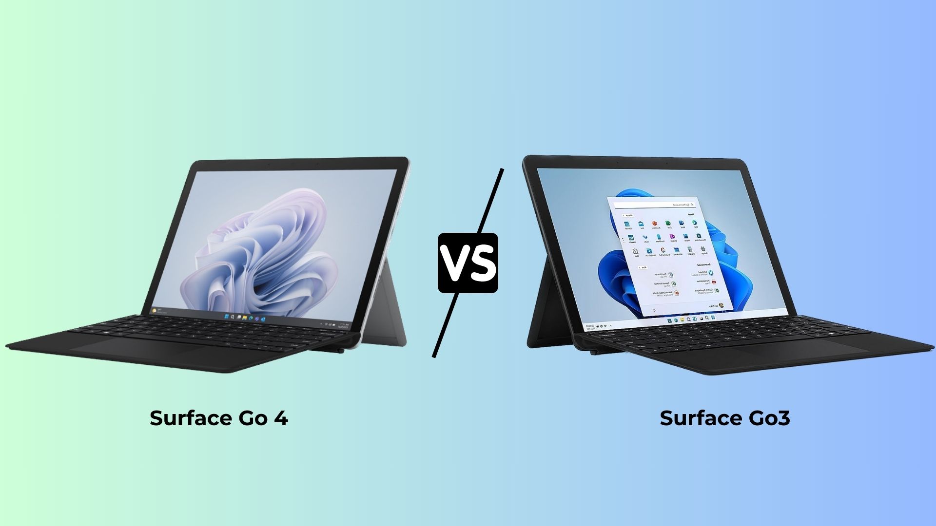Microsoft Surface Go 4 vs Surface Go 3 comparison