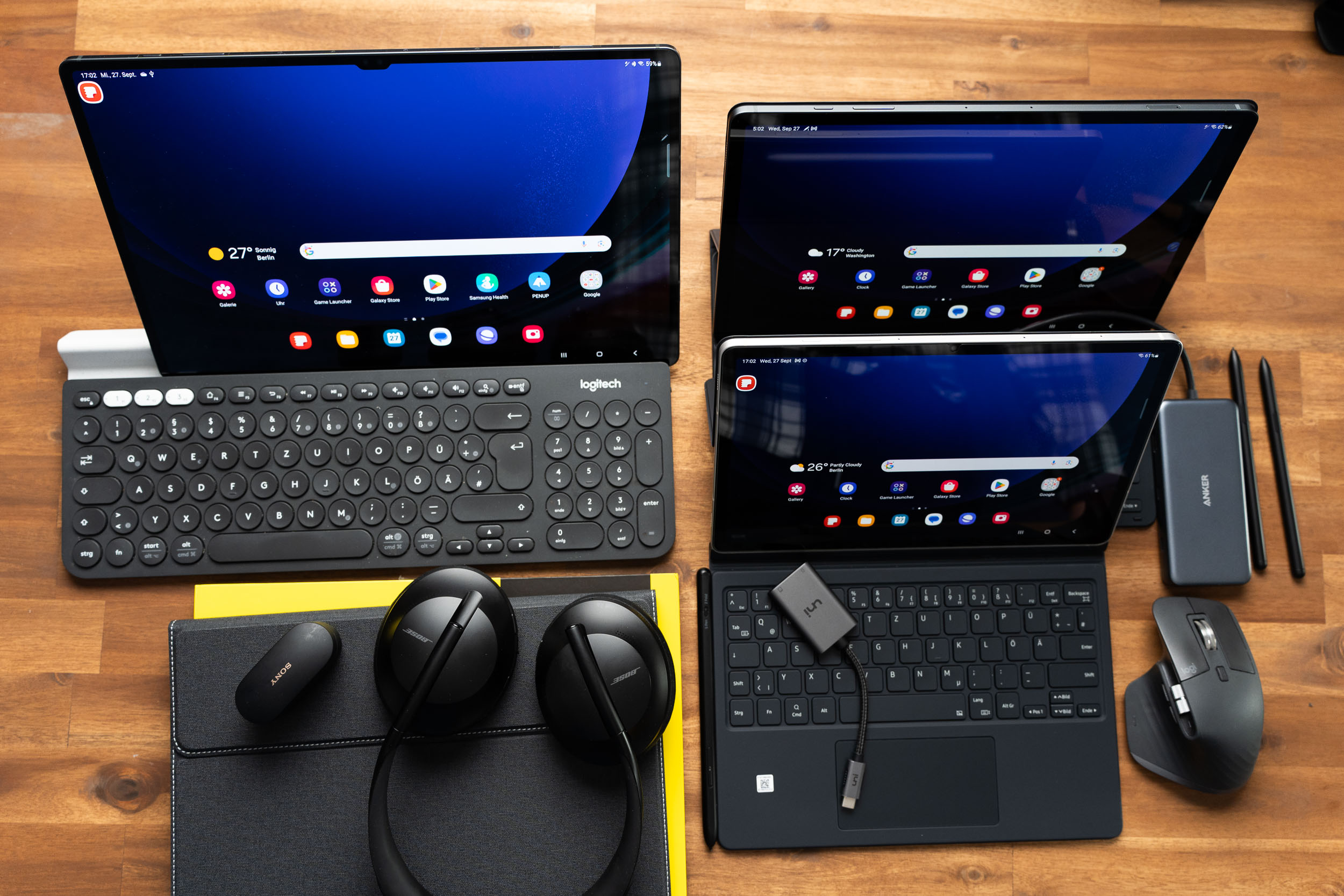 Samsung Galaxy Tab S9 with accessories