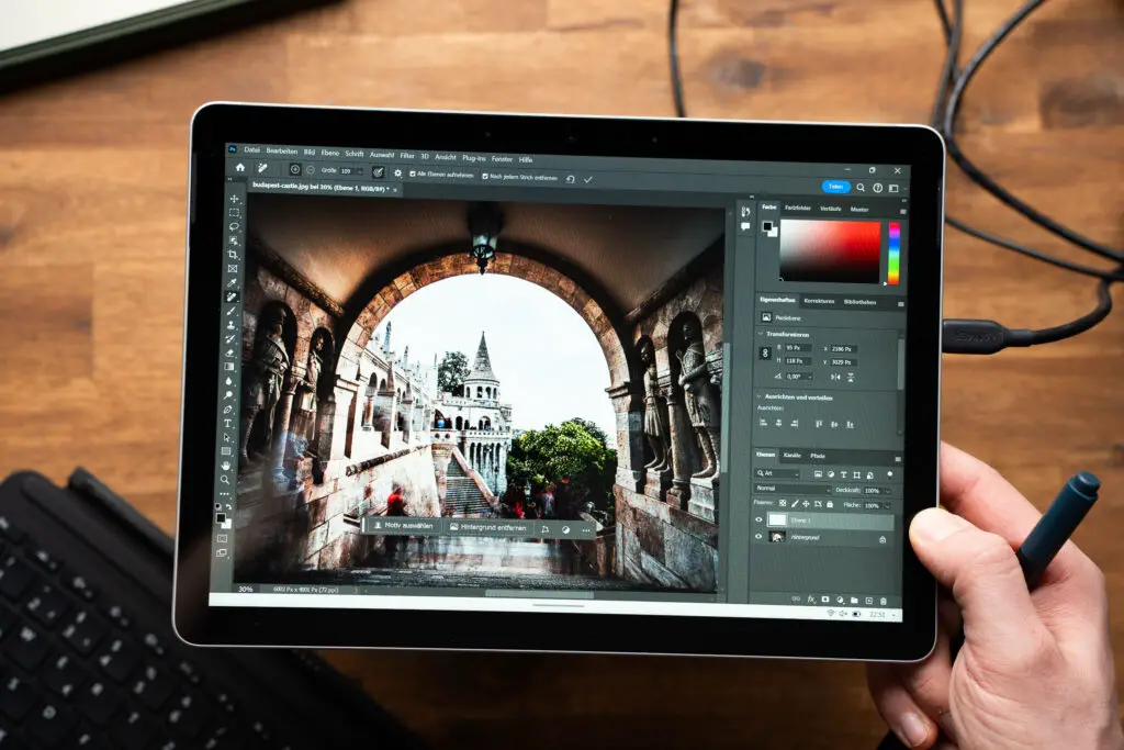 Microsoft Surface Go 4 with Photoshop