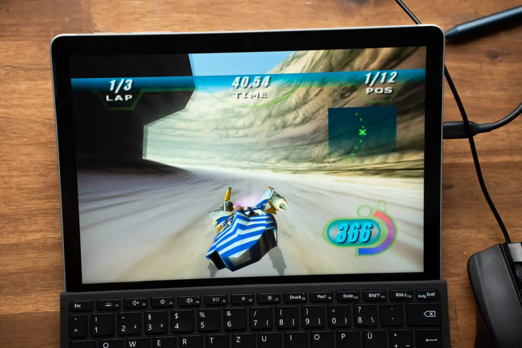 Microsoft Surface Go 4 with Star Wars Racer